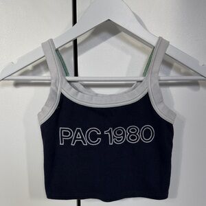 PacSun Navy and Gray Crop Top